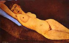 Haga click para ver la imagen ampliada reclining nude with blue cushion.jpg
